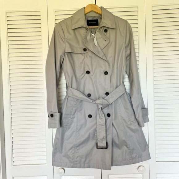 NWT Banana Republic Gray Trench Coat - Picture 1 of 15